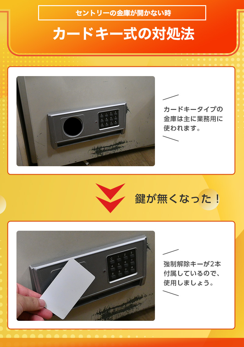 セントリーの金庫が開かないときはどうする？鍵の種類別に対処法