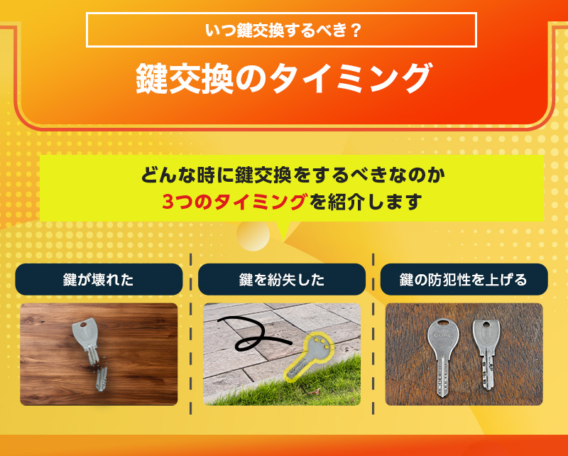 ホームセンターの鍵に交換するタイミング