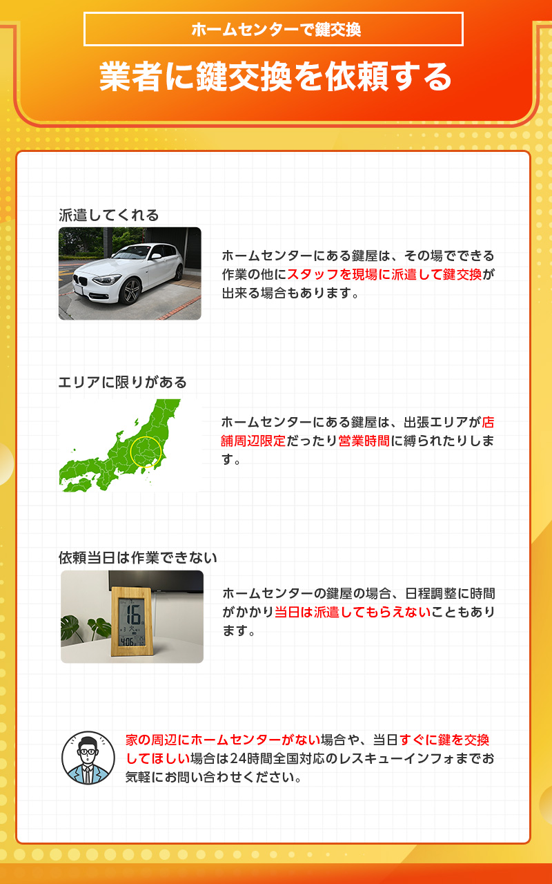 ホームセンターと提携している業者に依頼する方法