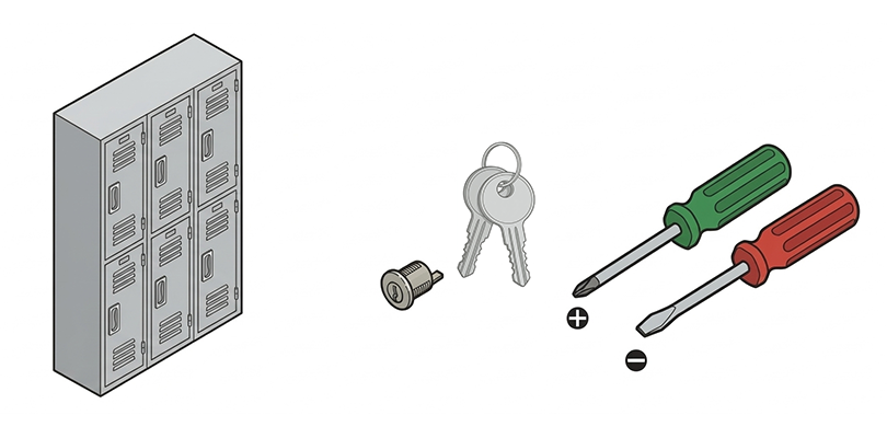 互換性のある鍵と工具を用意する