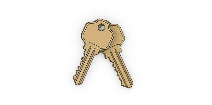 合鍵を使って開ける