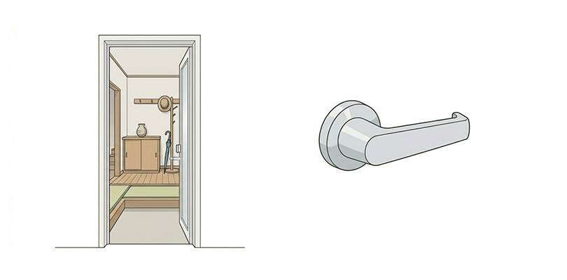玄関のレバーハンドルの修理費用