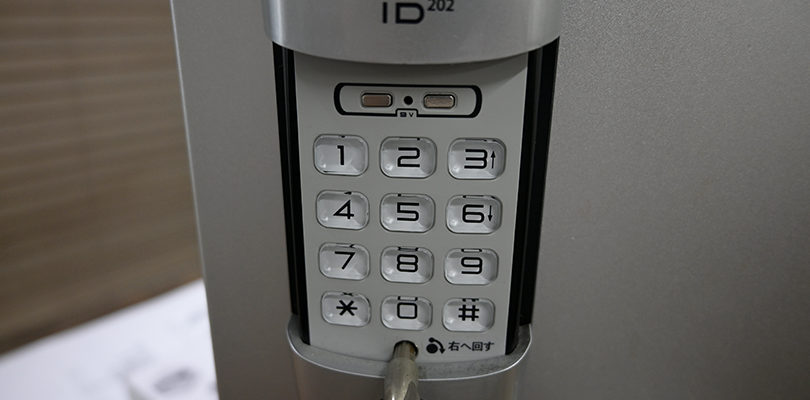 暗証番号式の鍵