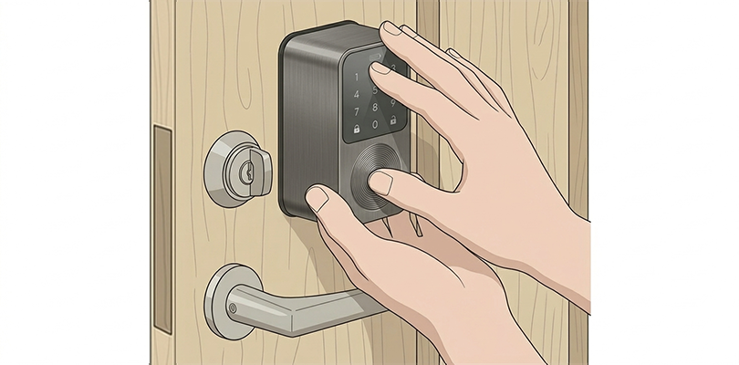 既存のサムターンに上から被せる
