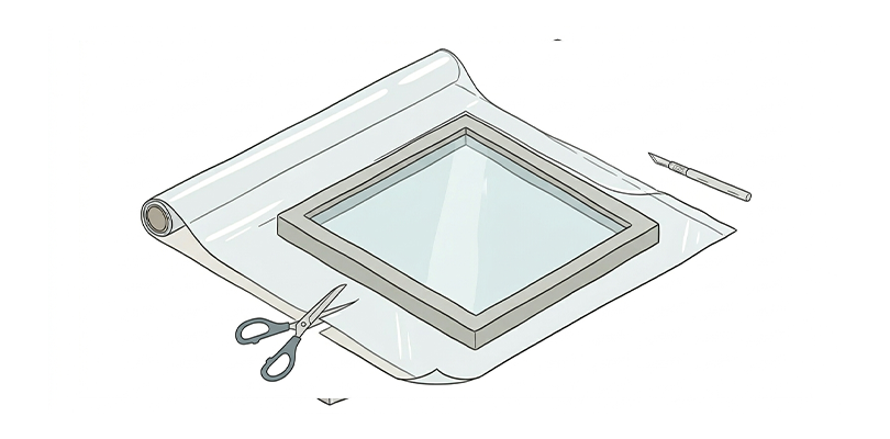 窓に防犯フィルムを貼る