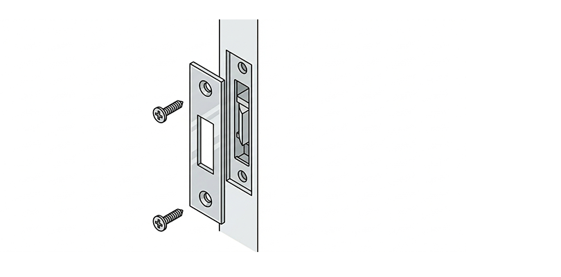 ドア側面の金属プレートを外す
