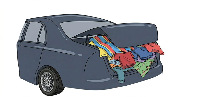 原因① 荷物が挟まっている