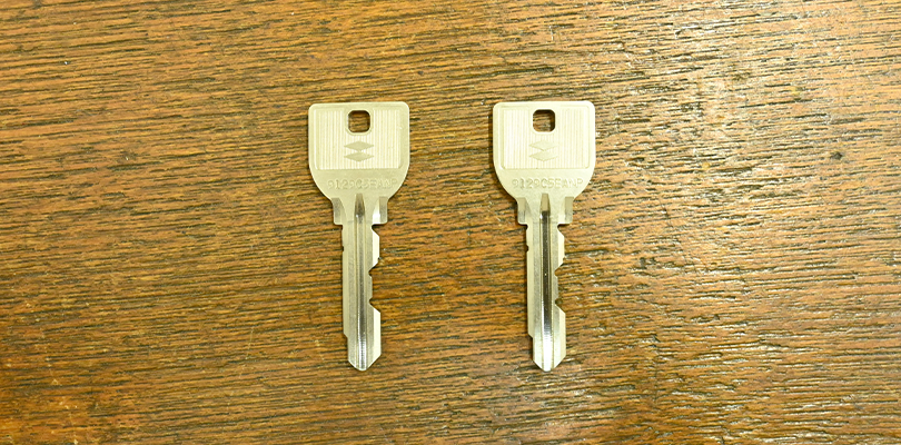 スペアキーで開ける