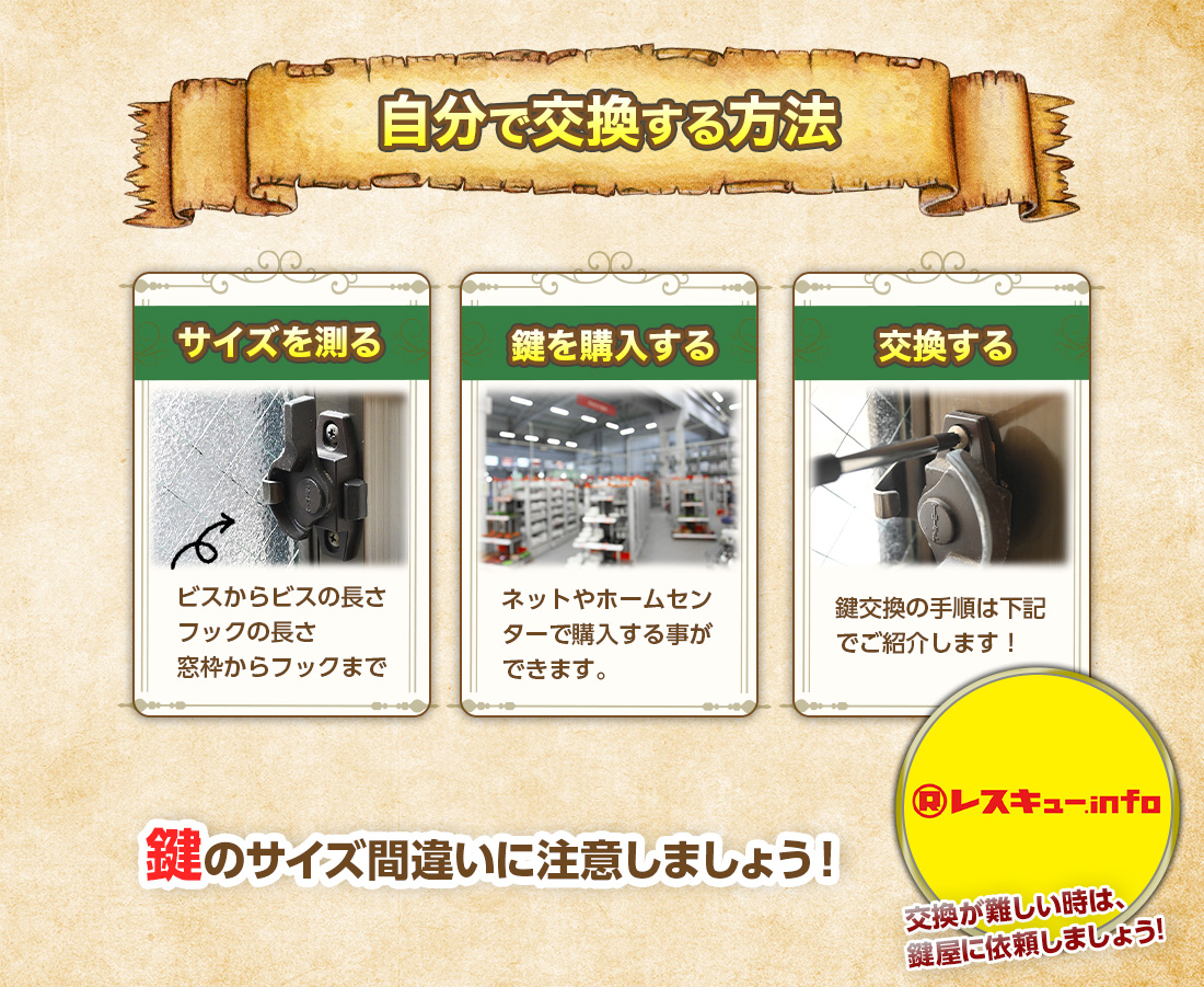 窓の鍵を自分で交換するのに必要なこと