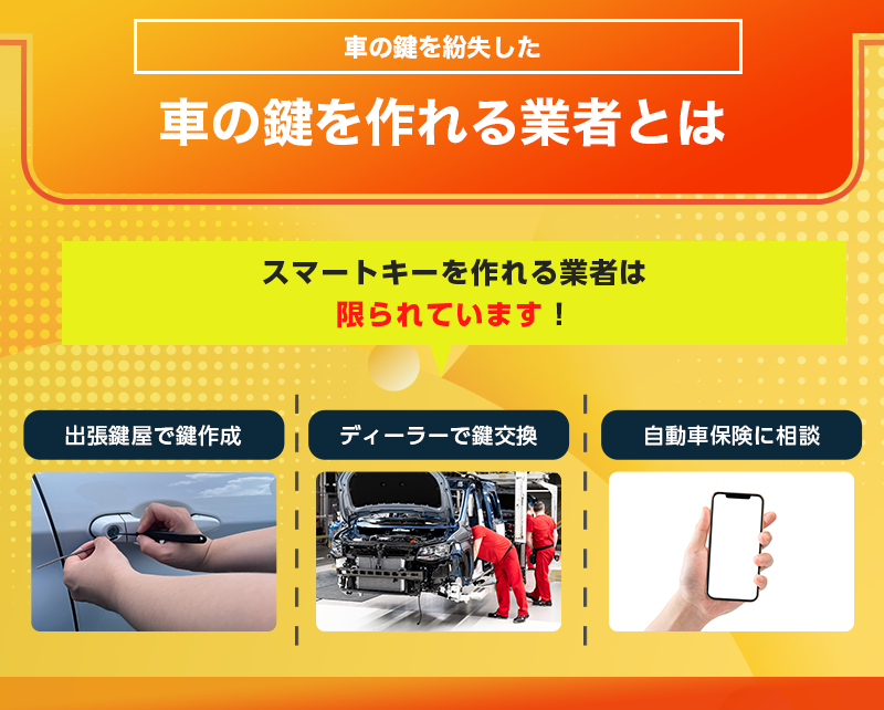 スマートキーを作れる業者とは？