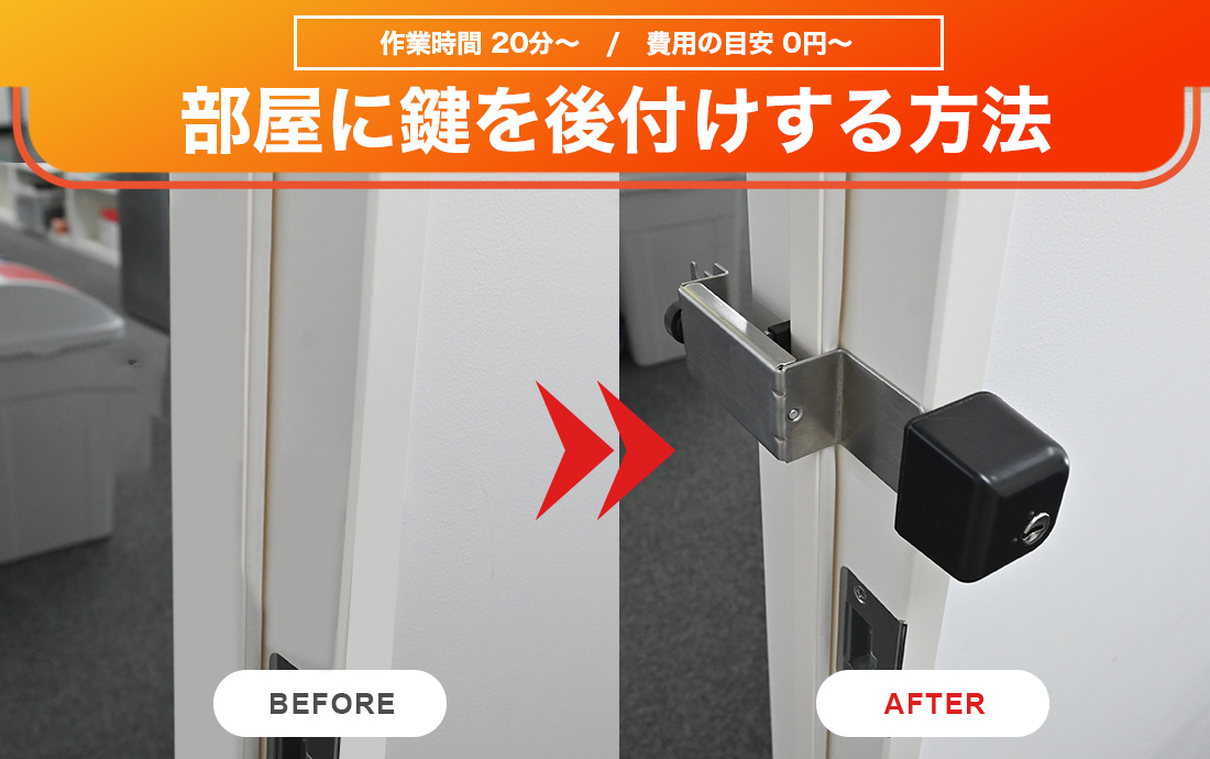 部屋に鍵を後付けする方法を解説